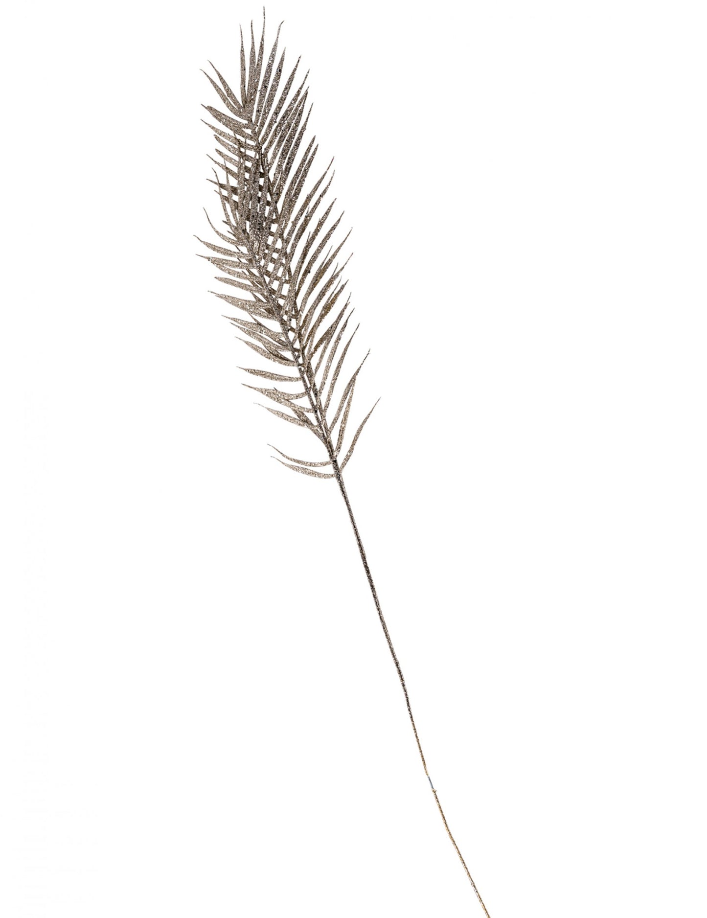 Zlatá trblietavá vetvička papradia, 1m, elegantná dekorácia