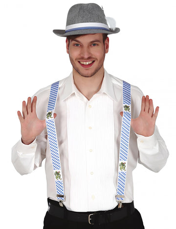 Blue a biele šachovnice bavorske podväzky