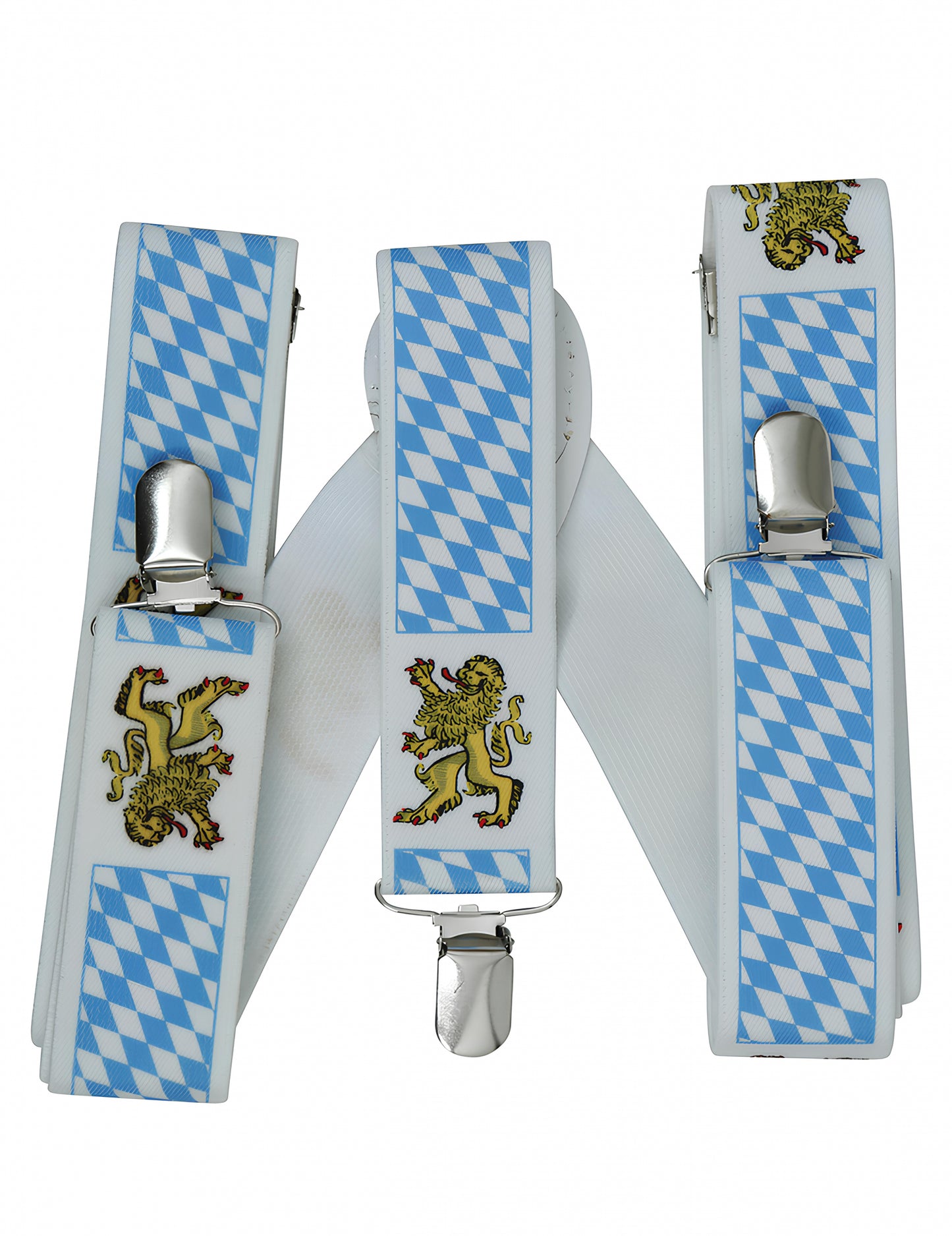 Blue a biele šachovnice bavorske podväzky