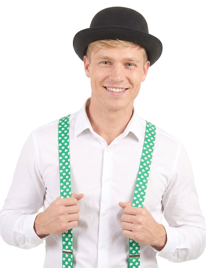 Zelené popruhy s bielym ďatelovým svätým Patrickom