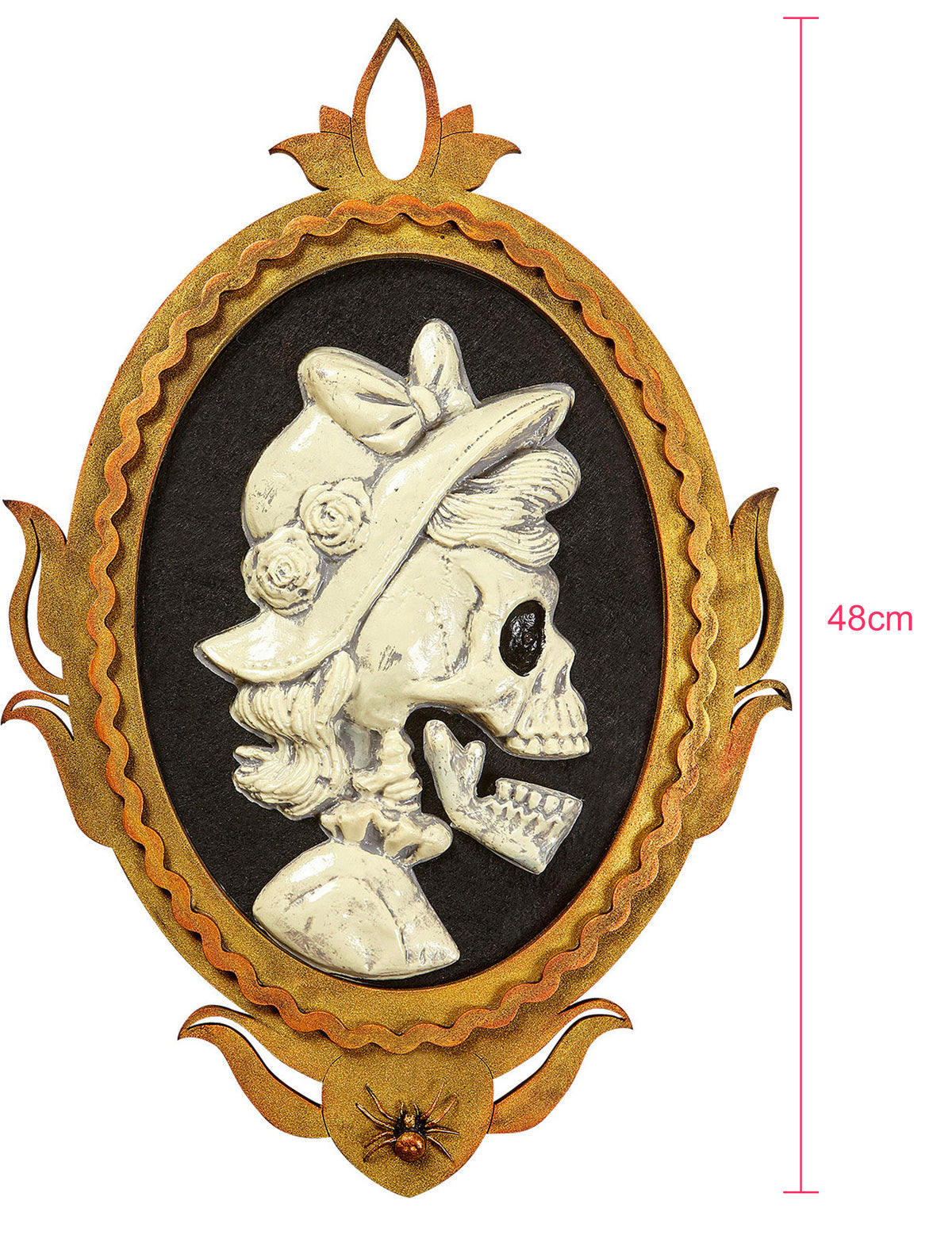 Dimensions du cadre portrait dame squelette