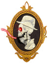 Cadre portrait gentilhomme squelette pour décoration doré amovible et lumineux