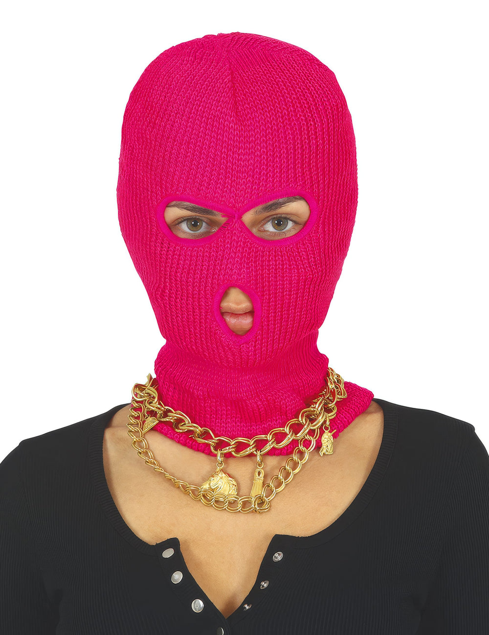 Cagoule néon pour adulte fuchsia