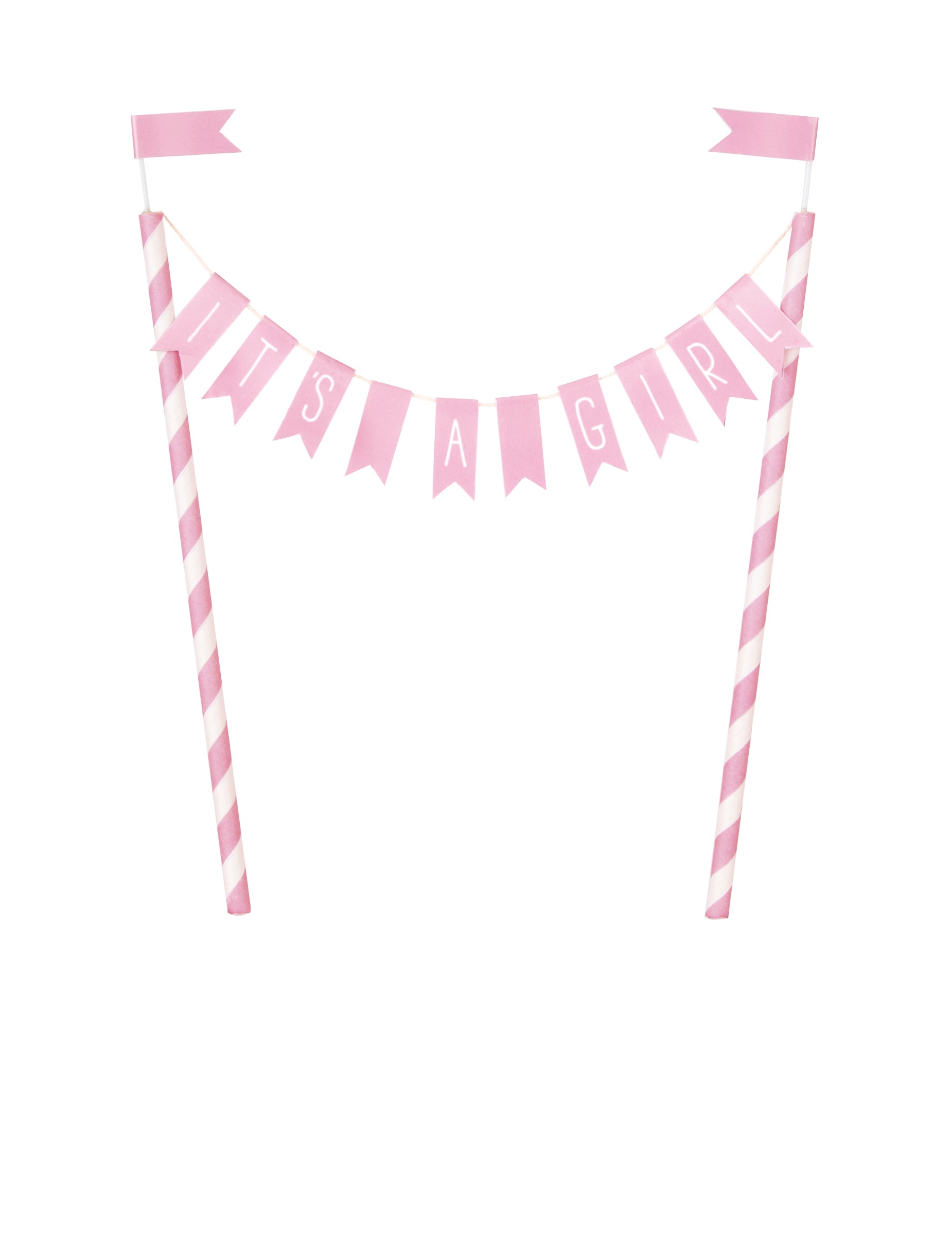 Cake topper it's a girl pour baby shower rose