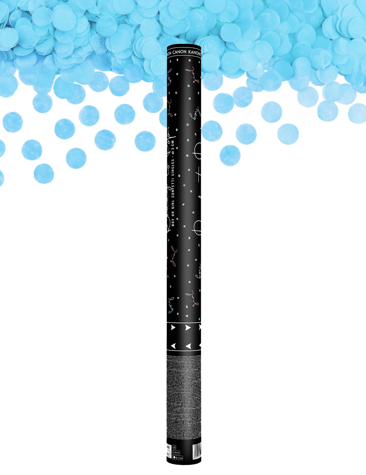 Modrý chlapec s konfetami, 60 cm detská oslava