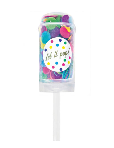 Canon à confettis multicolores push pop pour la fête avec confettis ronds