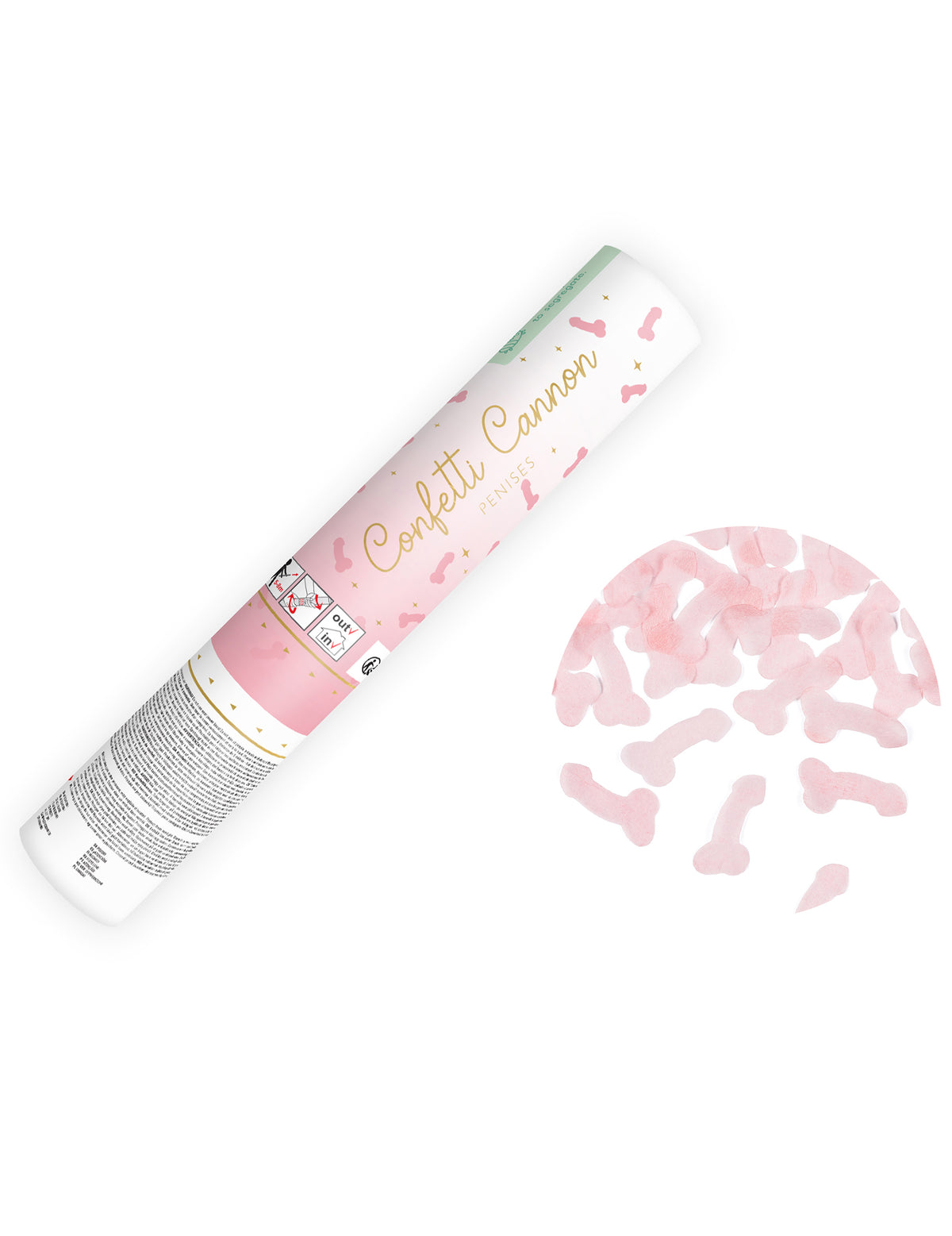 Canon à confettis zizi pour adulte roses
