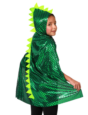 Detská zelená kapucňa dinosaurus