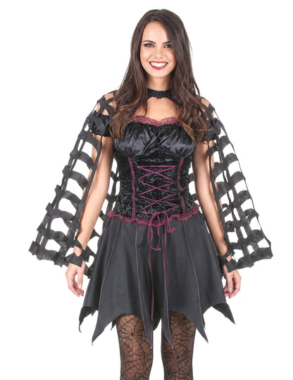 Halloween žena pavúk mys Cape