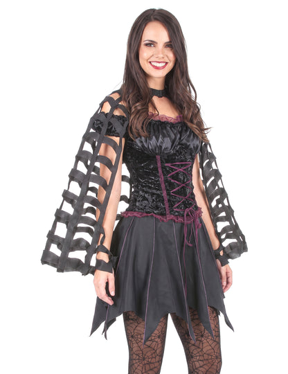 Halloween žena pavúk mys Cape