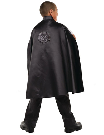 Cape Black Panther pour enfant noire avec logo au dos