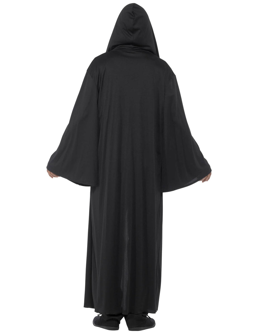 Pohľad zozadu na dlhý plášť s kapucňou halloween