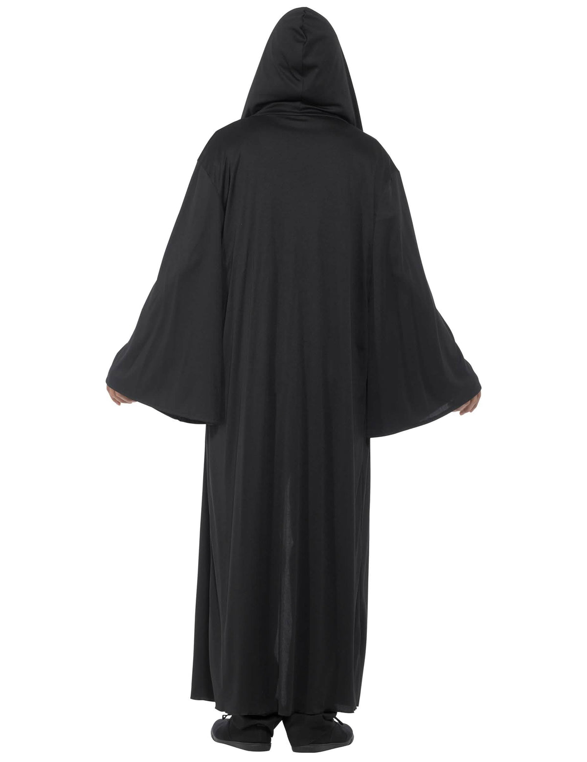 Pohľad zozadu na dlhý plášť s kapucňou halloween