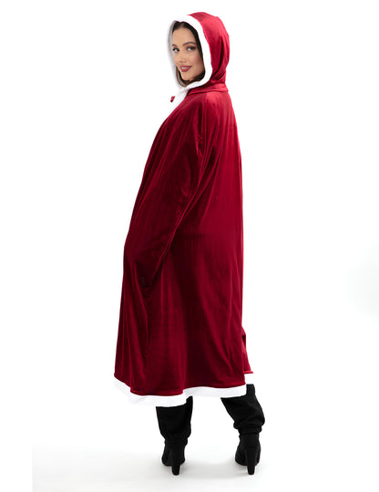 Luxusný dlhý vianočný plášť pre dospelých