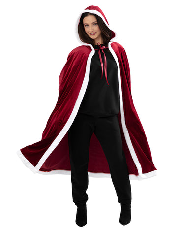 Luxusný dlhý vianočný plášť pre dospelých