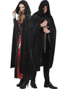 Cape Halloween pour adulte noire aspect velours