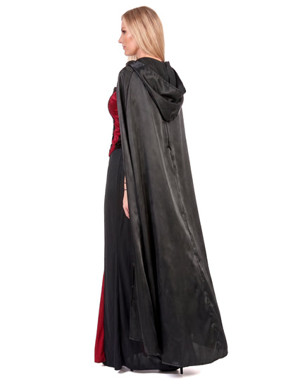 Halloween dospelý čierny upírsky mys Cape