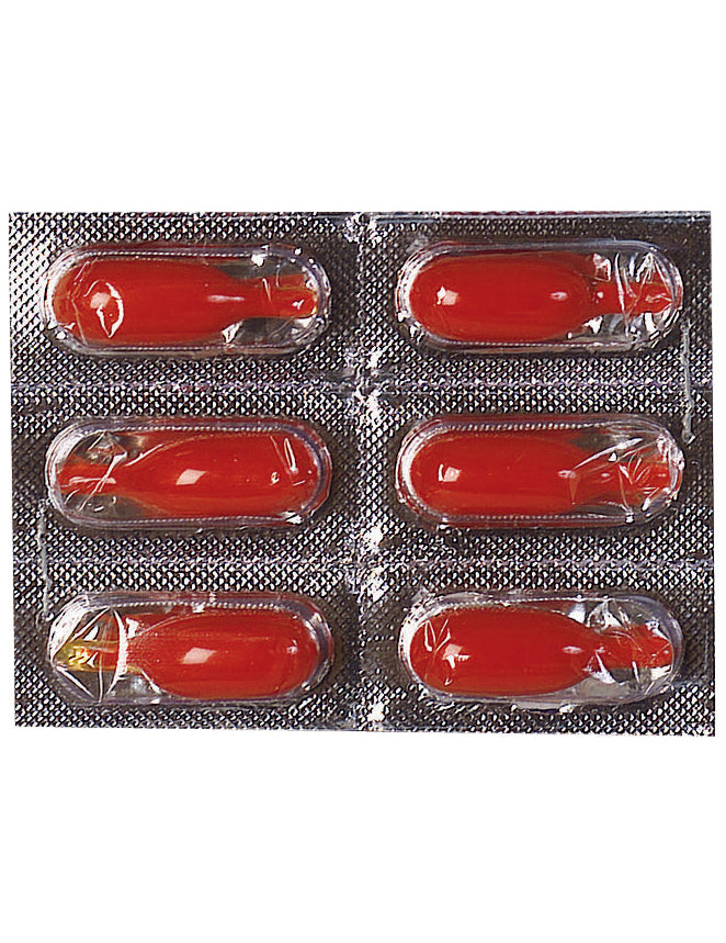 Rendu de l'effet sanglant sur le visage des capsules de sang liquide
