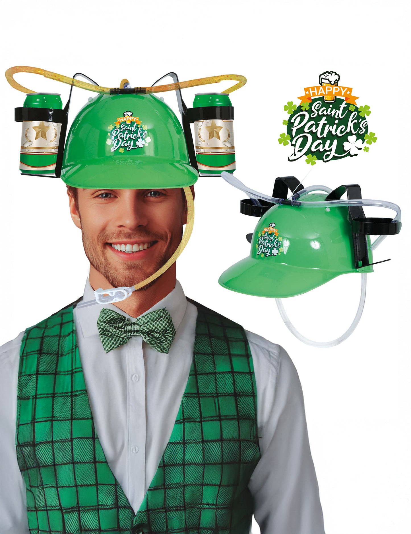 Zelená prilba proti smädu na Deň svätého Patrika pre dospelých 