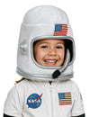 Casque astronaute pour enfant blanc avec logo NASA et drapeau américain