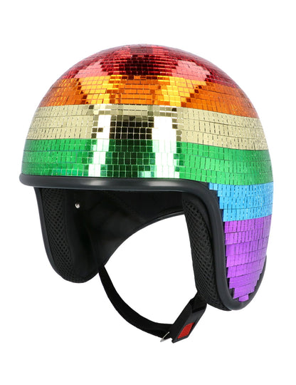 Dúhová diskoguľa prilba pre dospelých 