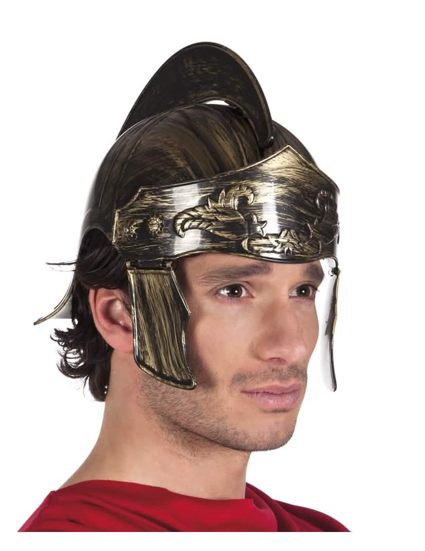 Rímska centuriónska prilba pre dospelého zlatá a čierna s patinovaným efektom