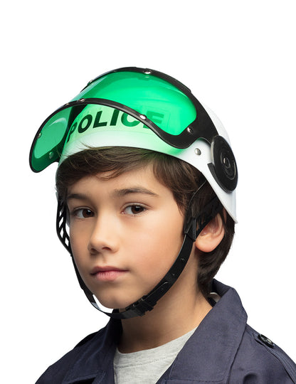 Detská biela policajná prilba