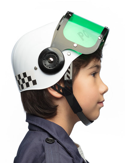 Detská biela policajná prilba