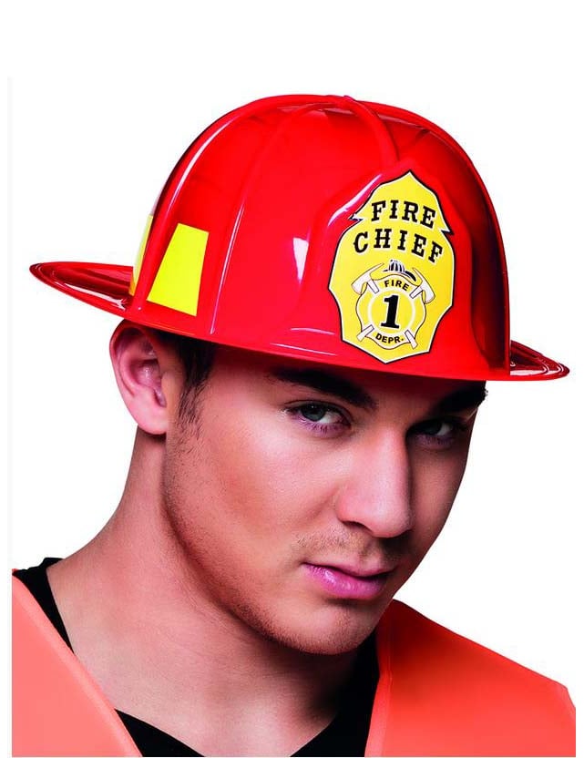 Červená hasičská prilba pre dospelých 