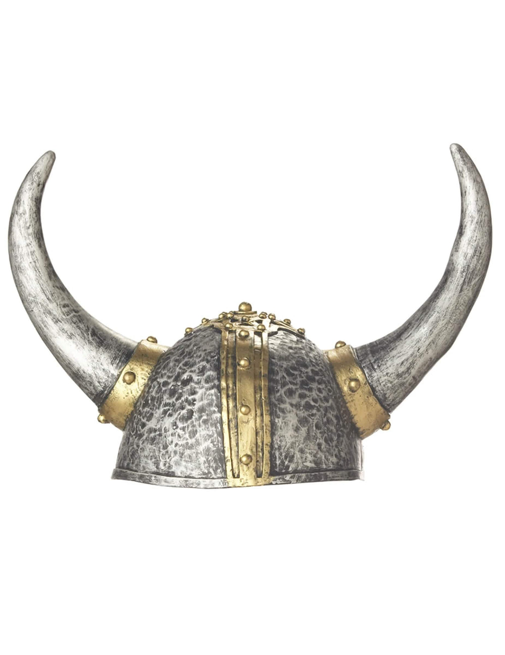 Pohľad spredu na mäkkú vikingskú prilbu