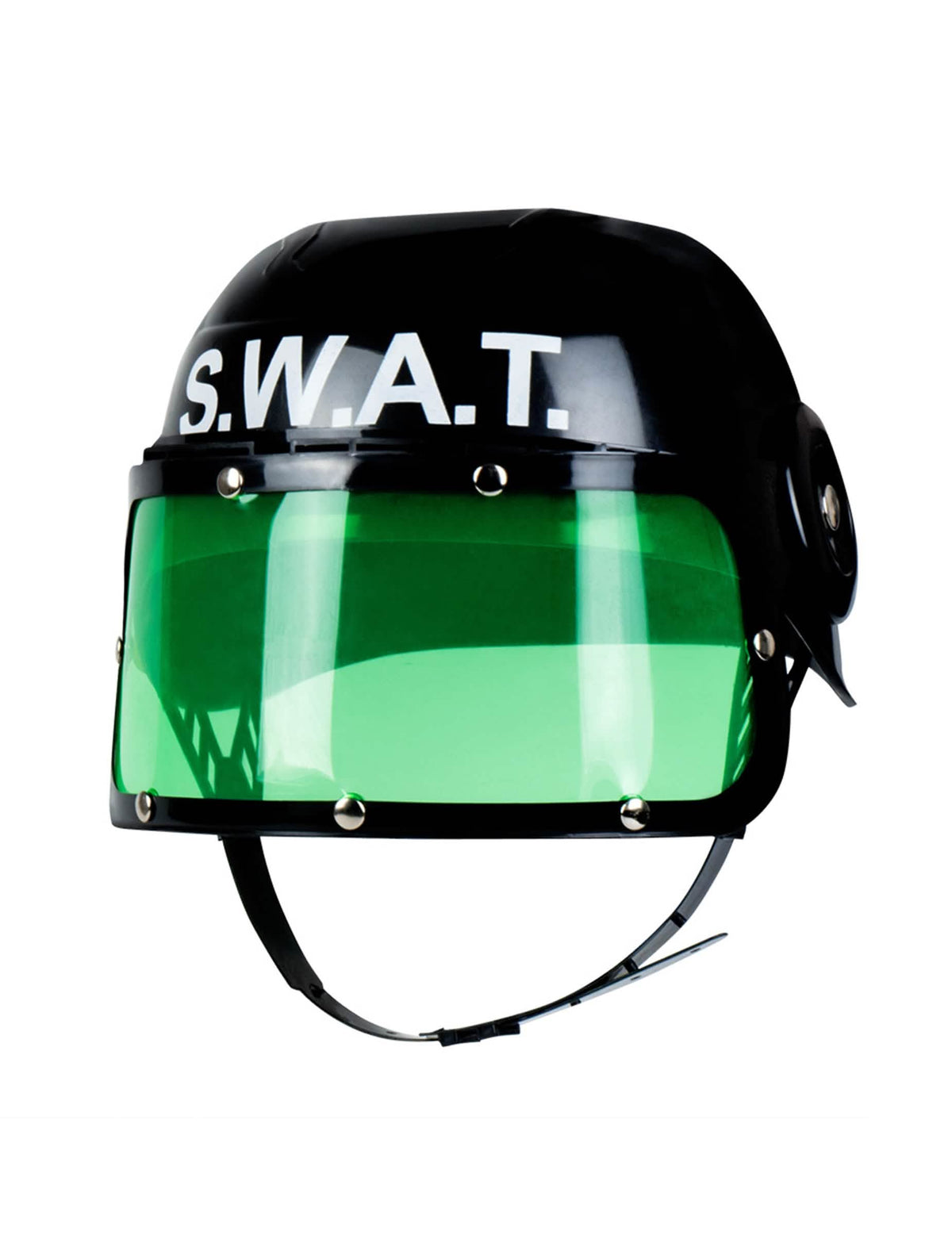 Bočný pohľad na prilbu SWAT pre dieťa