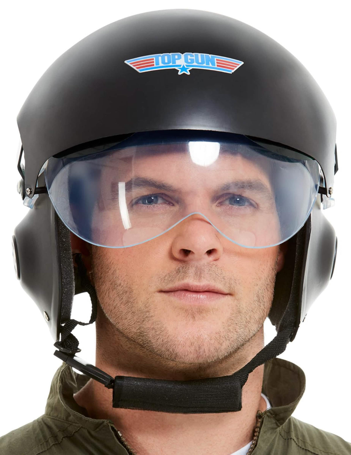 Deluxe Top Gun™ prilba pre dospelý čierna s priezorom