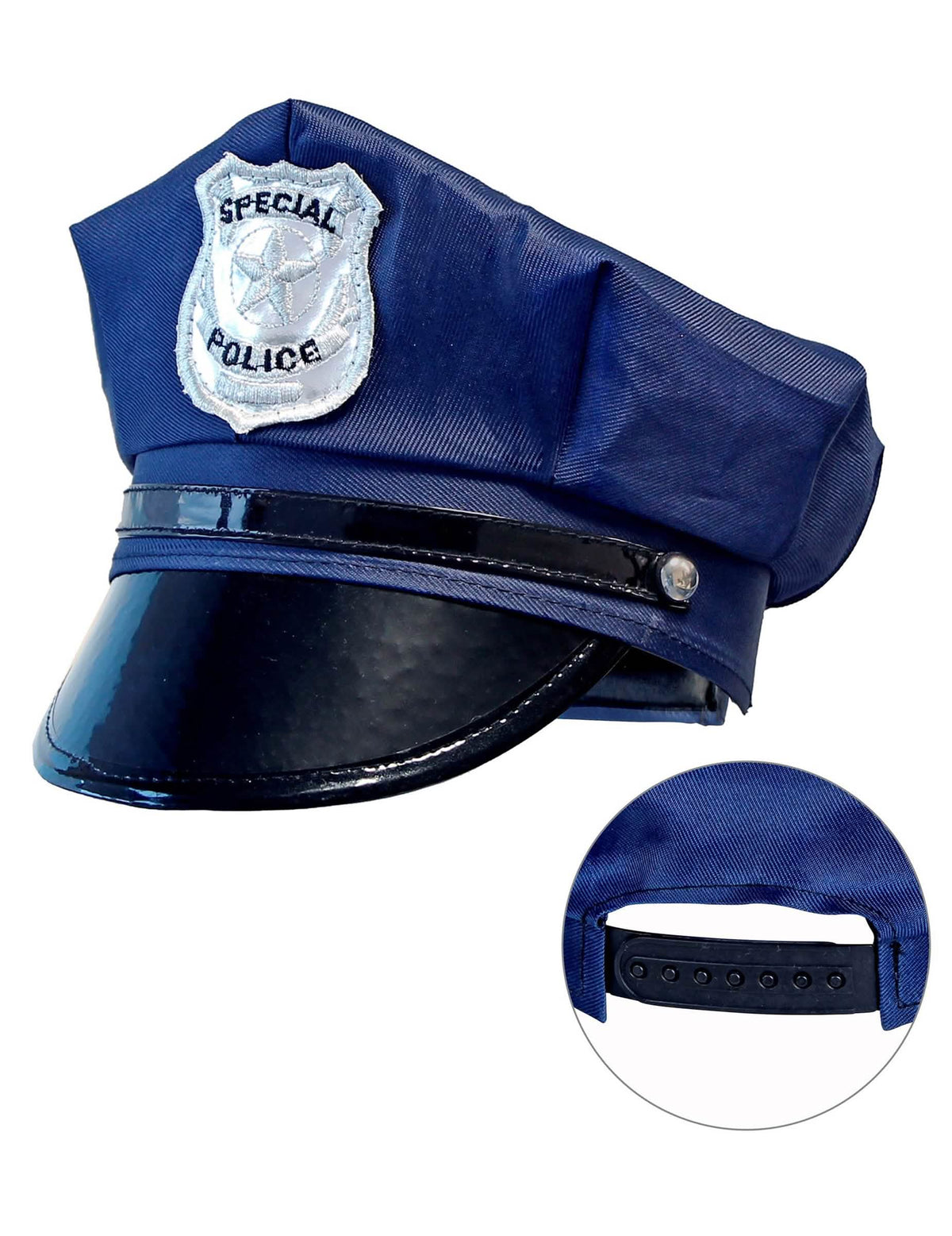 Detail systému nastavenia nastaviteľnej šiltovky polícia