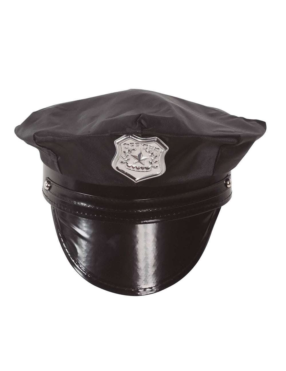 Pohľad spredu na policajnú čiapku pre dieťa