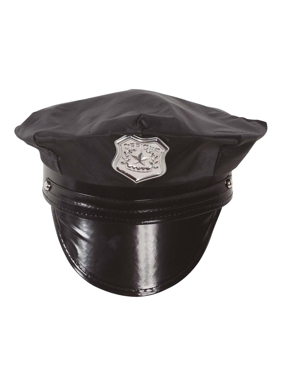 Pohľad spredu na policajnú čiapku pre dieťa