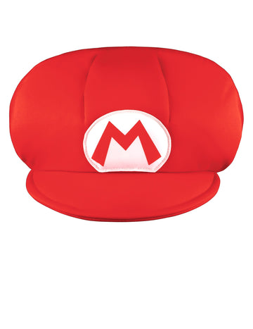 Červená detská čiapka Mario s bielym logom M