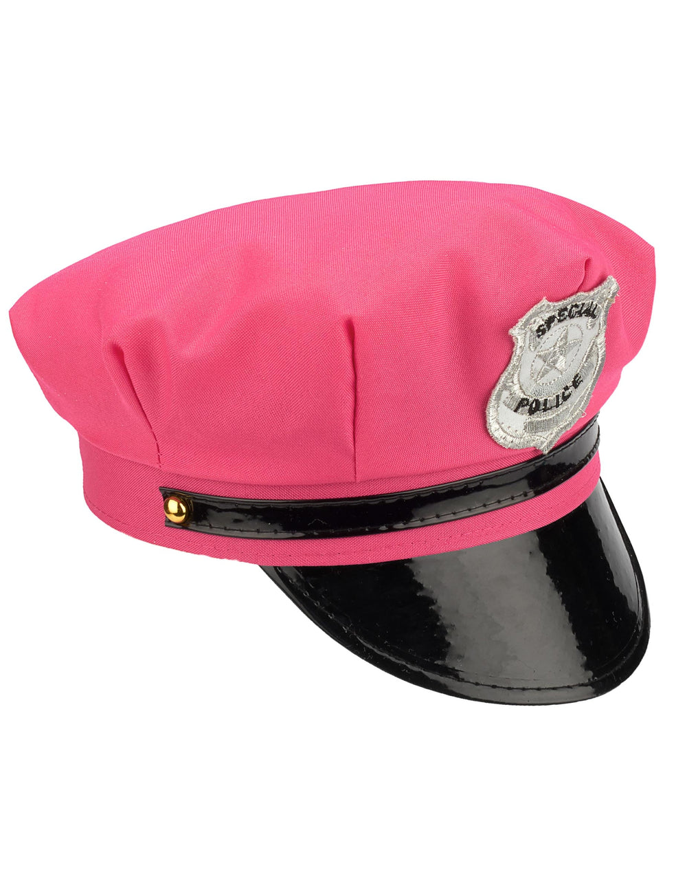 Vue de profil de la casquette de policière