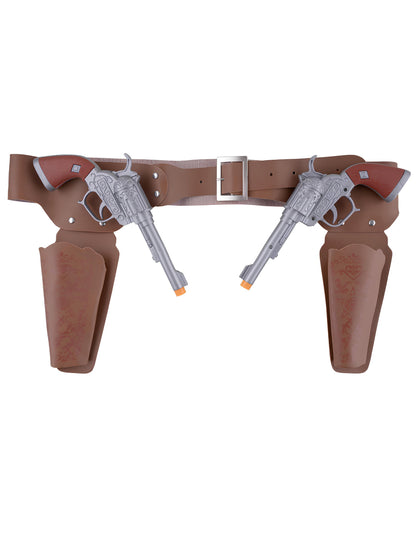 Kovbojský opasok s puzdrom a 2 pištoľami