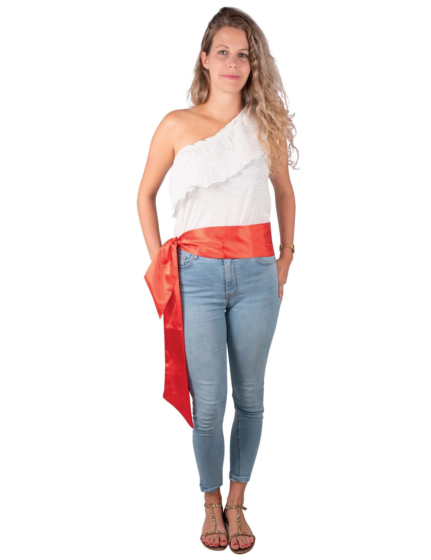 Red Satin Belt pre dospelých