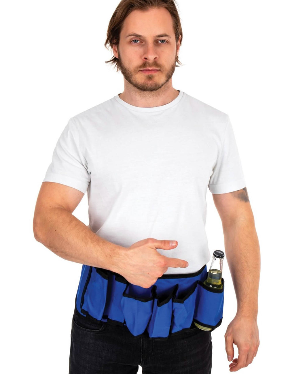 opasok na nosenie fľaše pre dospelý modrý