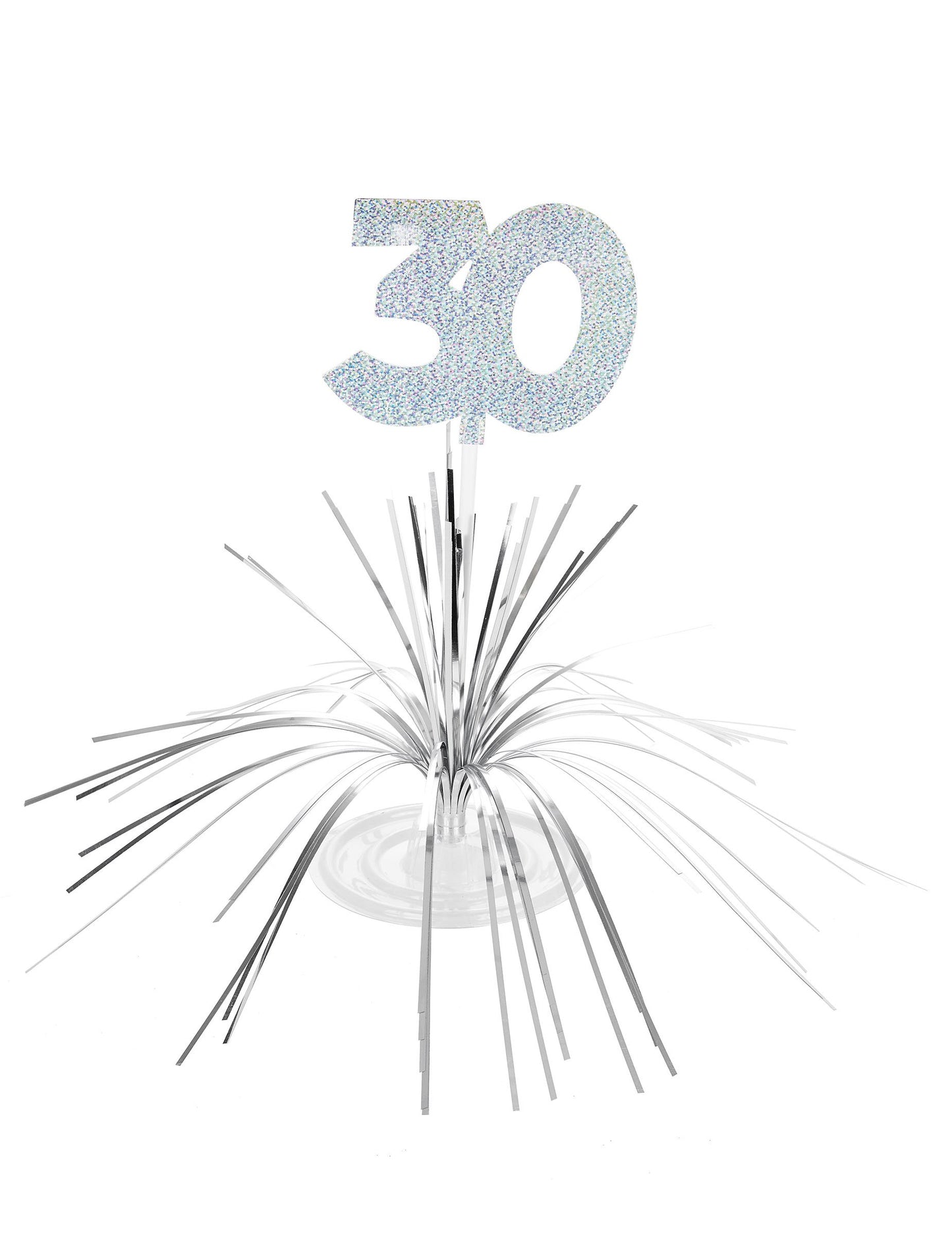 Centre de table 30 ans argenté holographique