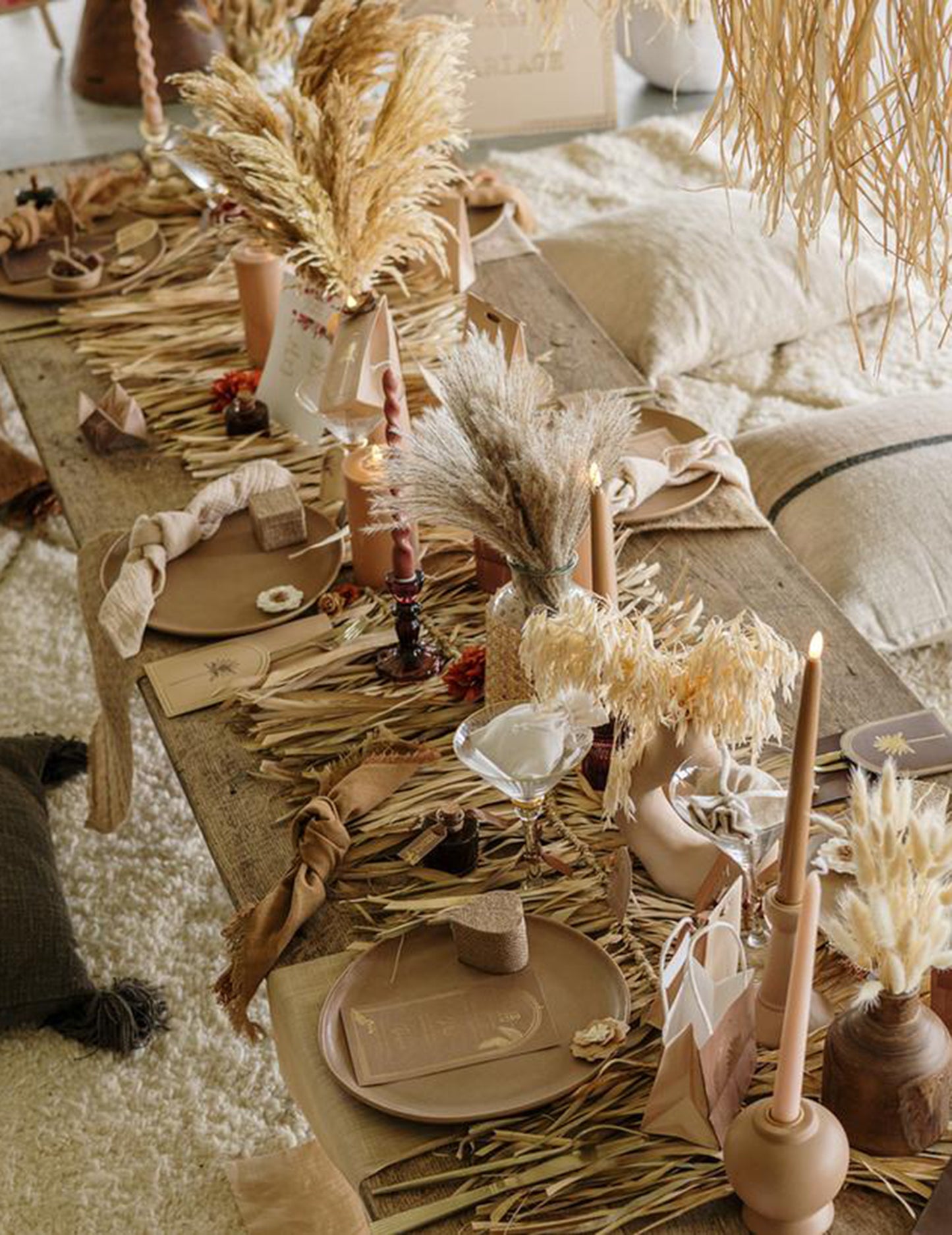 40 zapletených palmových listov v strede cm x 1 m