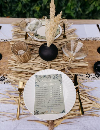 40 zapletených palmových listov v strede cm x 1 m