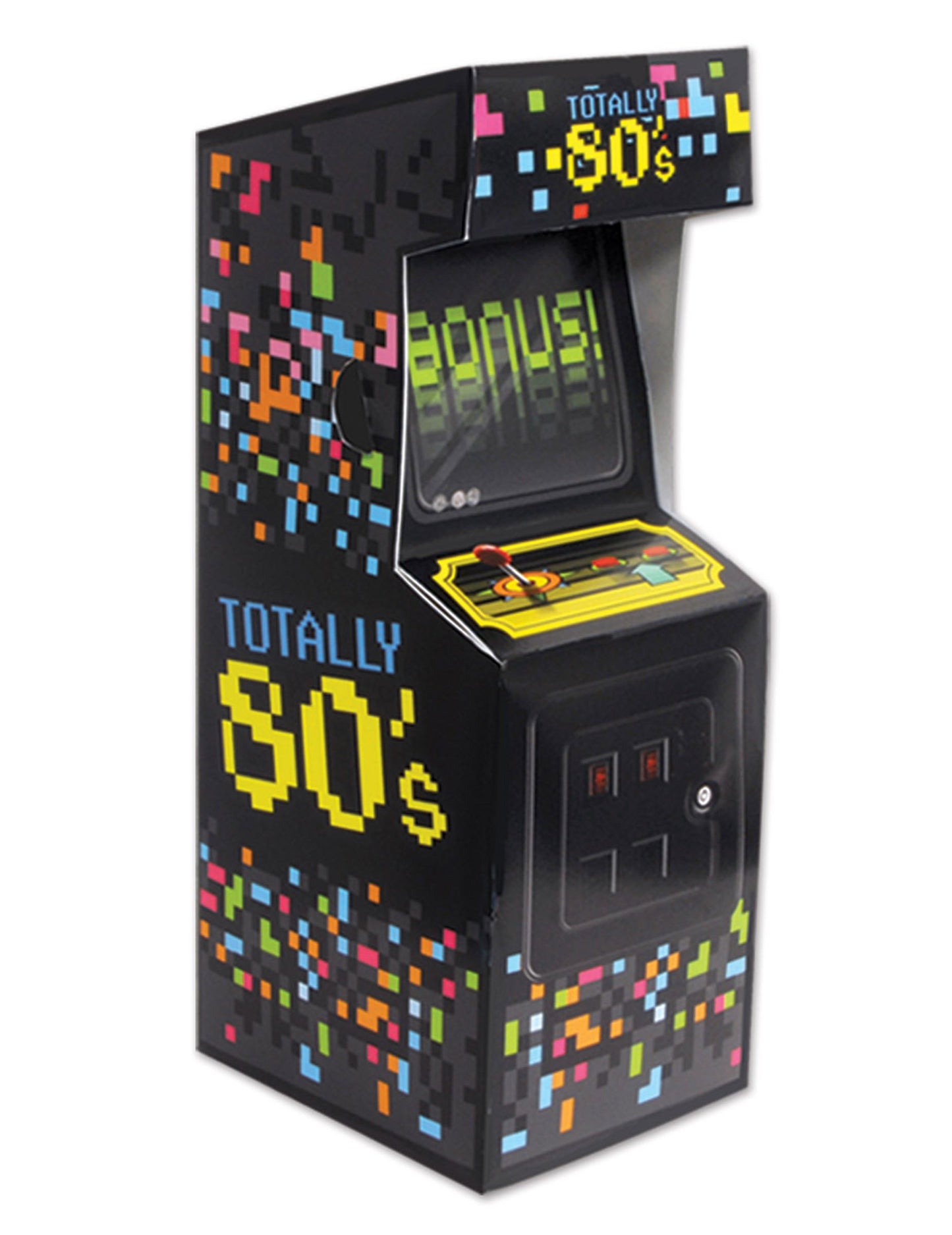 Stolový stred mini arkádová videohra z 80. rokov z kartónu 