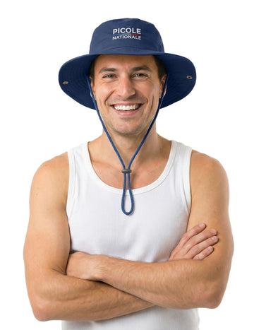 Modrá šnúrková čiapka Picole Nationale 