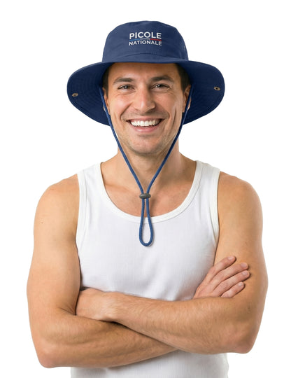 Modrá šnúrková čiapka Picole Nationale 