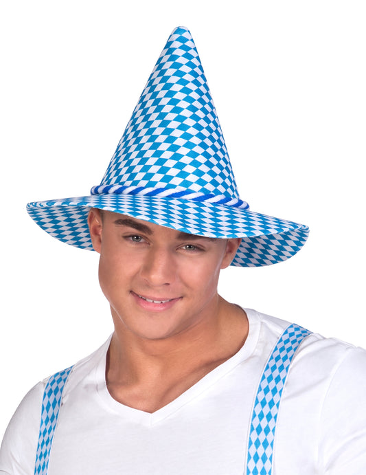 Bavorský bavorský a biely klobúk dospelých