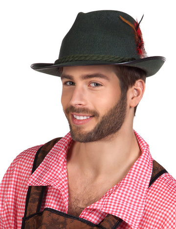 Dospelý tmavo zelený bavorský klobúk