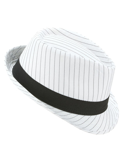 Vue de trois-quarts du chapeau borsalino pour adulte