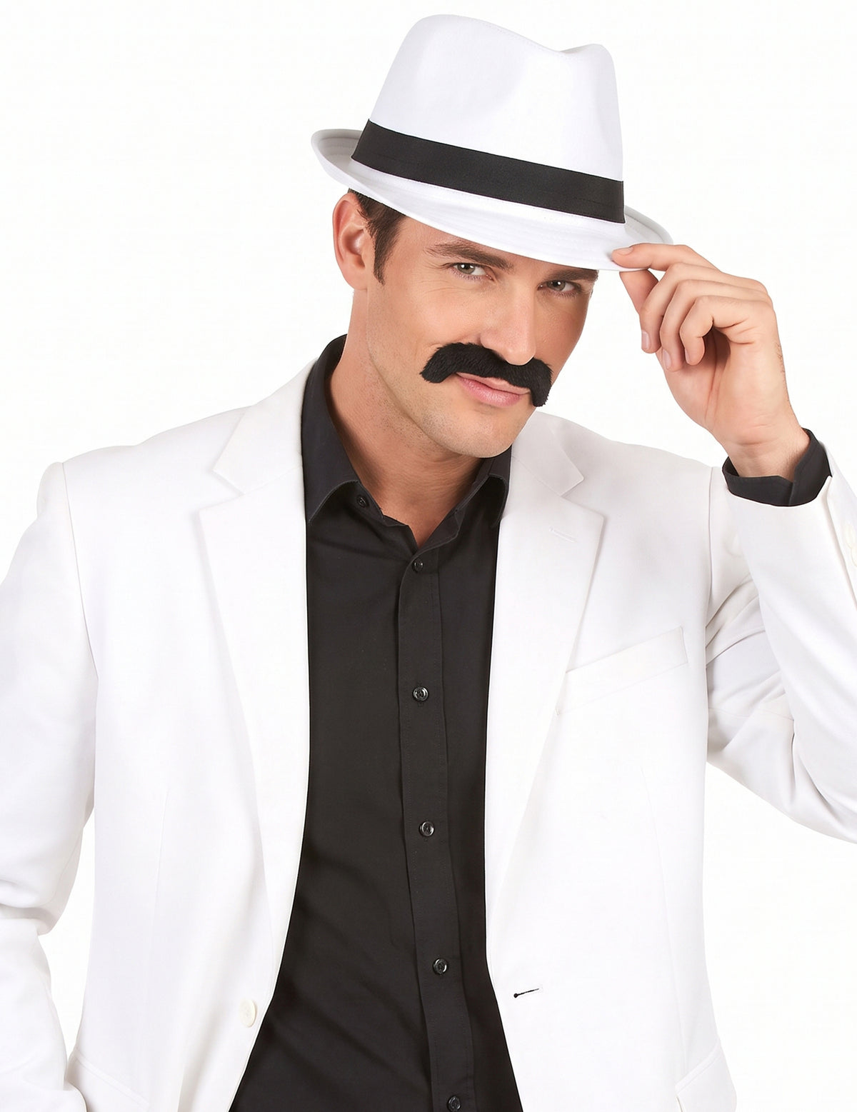 Borsalino biely klobúk čierny dospelý